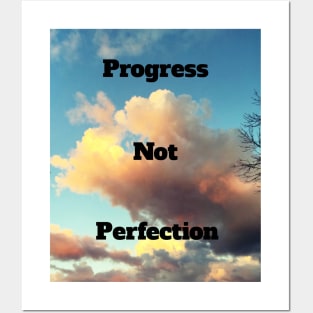 Progress Not Perfection Posters and Art